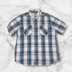 Merrell Hiking Outdoor Short Sleeve Plaid Button Up Shirt Mens XXL (158)